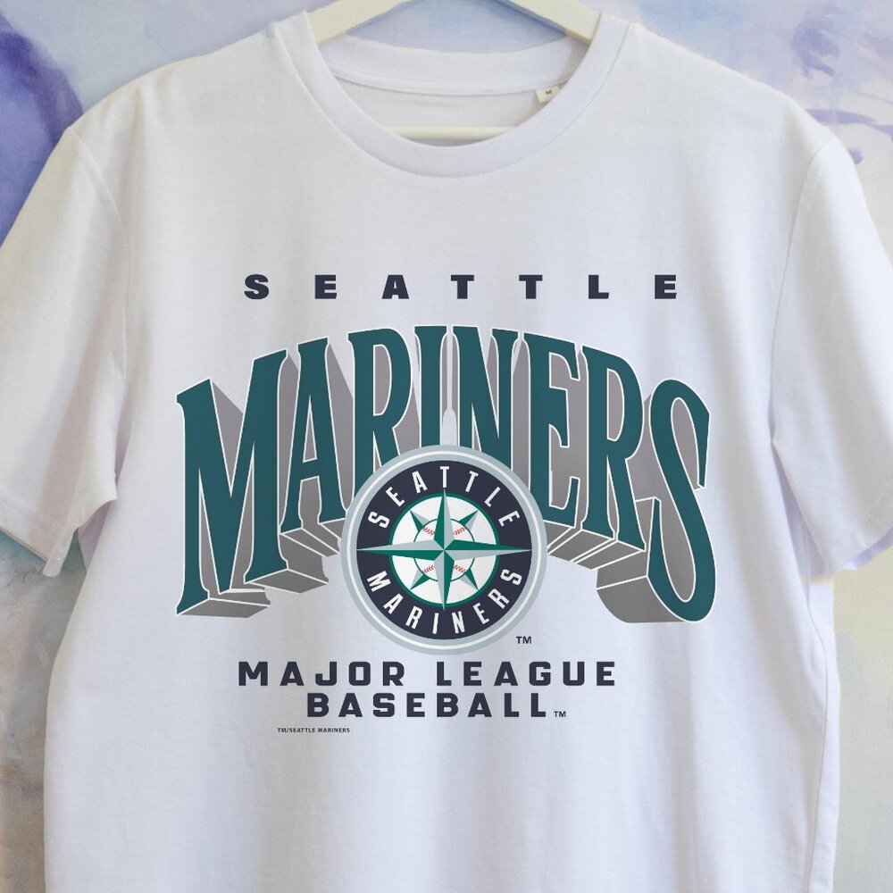 1995 Seattle Mariners Tee Shirt Seattle Mariners White Tee Baseball Fan Shirt Fu